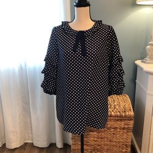 Ruffled sleeve blouse